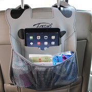 Cartoon Stijl Autostoel Terug Organizer Autostoel Opknoping Tas Opslag voor Snacks Drankjes Boeken ipad en telefoon (grijs)