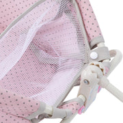 Olivia's Little World - Roze stip wandelwagentje met stippen/poppenwagen- OL-00007