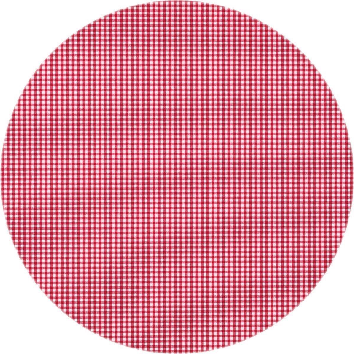 MixMamas Rond Tafelkleed Gecoat - Ø 160 cm - Ruitje - Rood