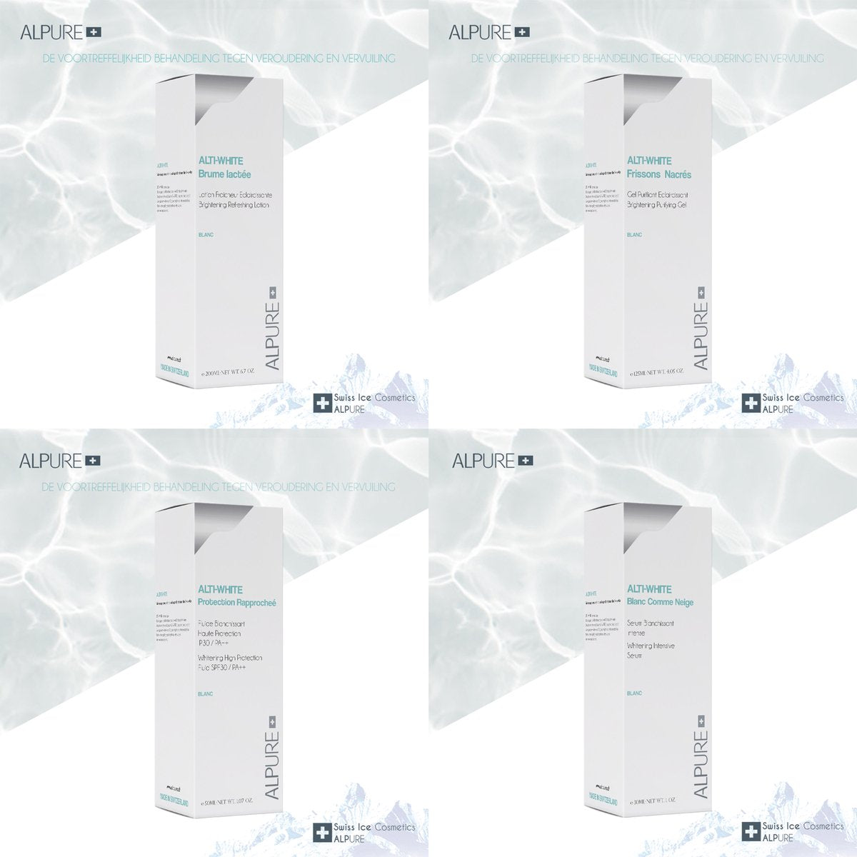 ALPURE ALTI-WHITE | Gezicht Reiniging | Lotion | Gel | Dagcrème | Serum | Bundel Pack |
