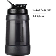 BLENDERBOTTLE  | KODA voor water - Zwart 2.2 liter  |  Bidon. Mooi ontworpen waterfles die alle kwaliteiten heeft van de BlenderBottle familie. Zonder Blenderball. Speciaal ontworpen om dagelijks genoeg water te drinken. Drink 2 liter per dag!