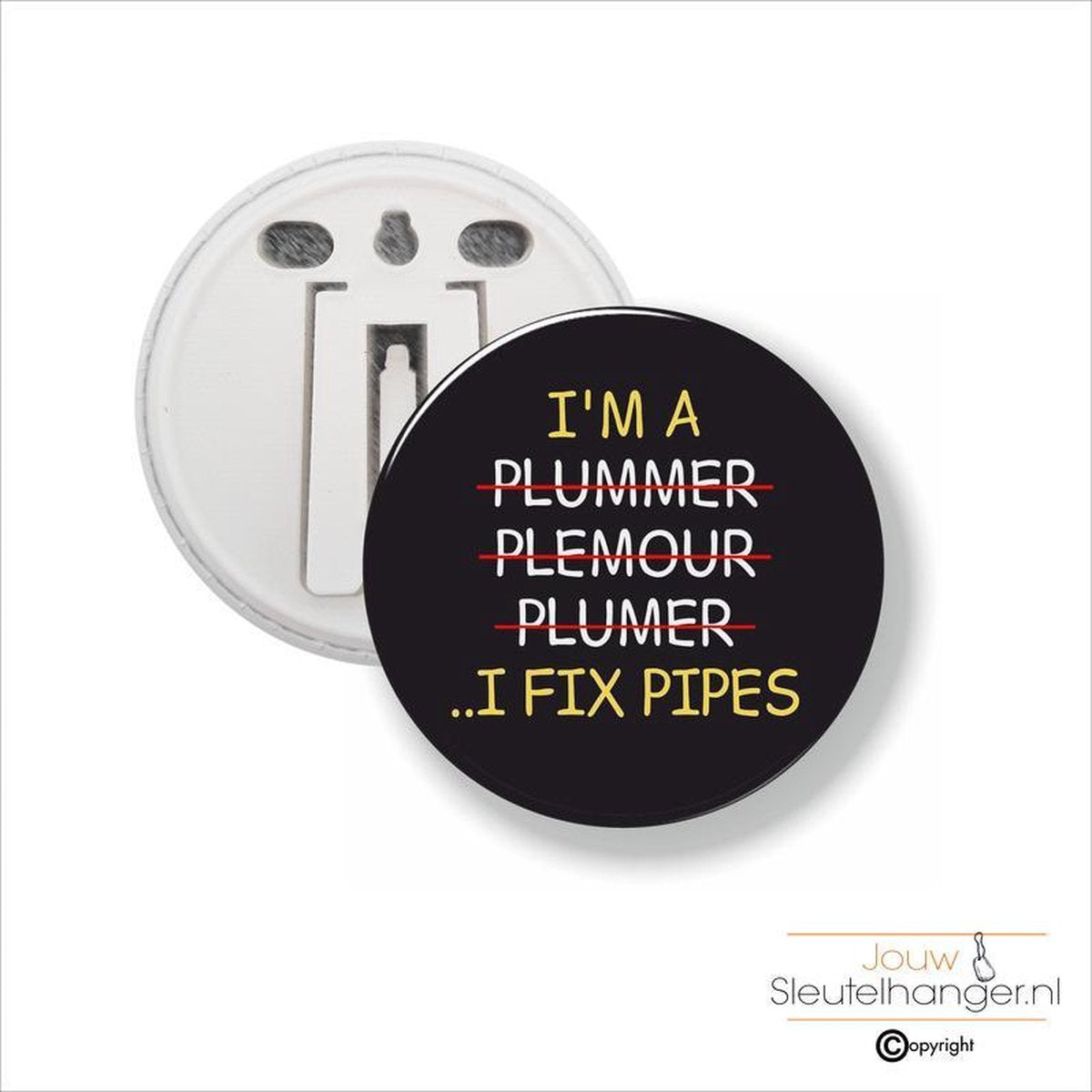 Button Met Clip 58 MM - I Fix Pipes