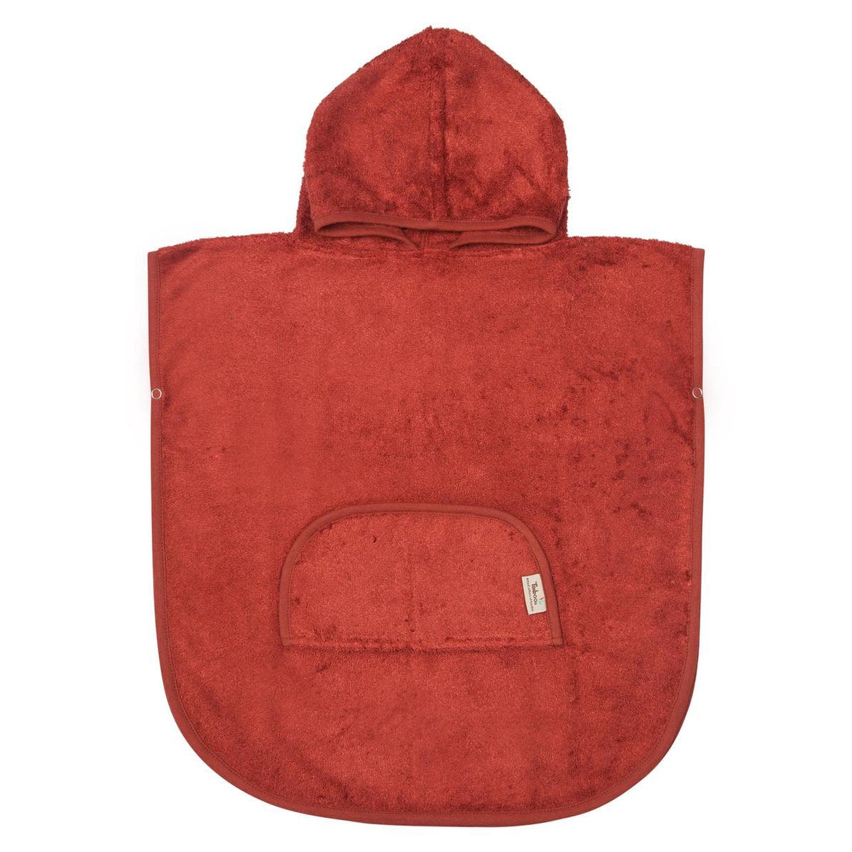 Timboo poncho - Rosewood - Handdoek - kinderen - Poncho bordeaux - Bamboe - Extra zacht