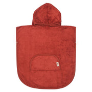 Timboo poncho - Rosewood - Handdoek - kinderen - Poncho bordeaux - Bamboe - Extra zacht