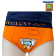 Embrator 2-stuks jongens Slip met opdruk oranje duikbril 86/92