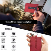 Tesla Model 3 Sleutelkaart houder Sleutelhanger Key Card Auto Accessoires Nederland en België - Rood