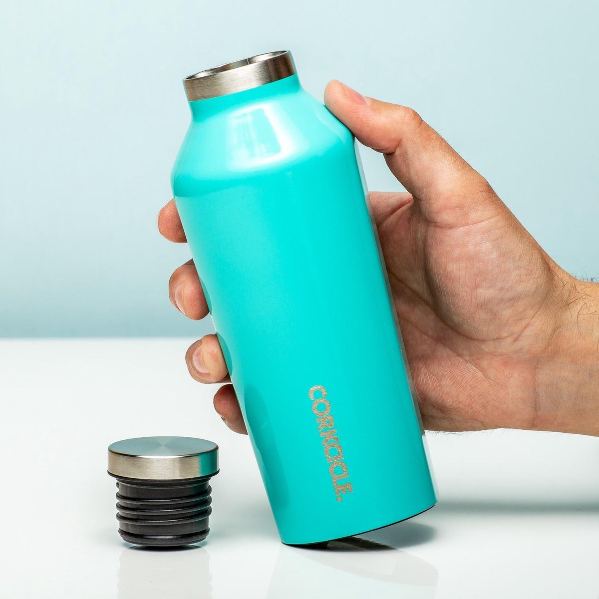 Corkcicle Canteen Thermosfles 270 Ml - Glanzend Turquoise