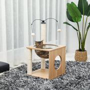TBG Snelle Levering Huisdier Krabpaal Toren Condo Hout Krabpaal met Krabpaal voor Katten Klimmen Boom Speelgoed Beschermen Meubels Nest AMT0079BG-ZH