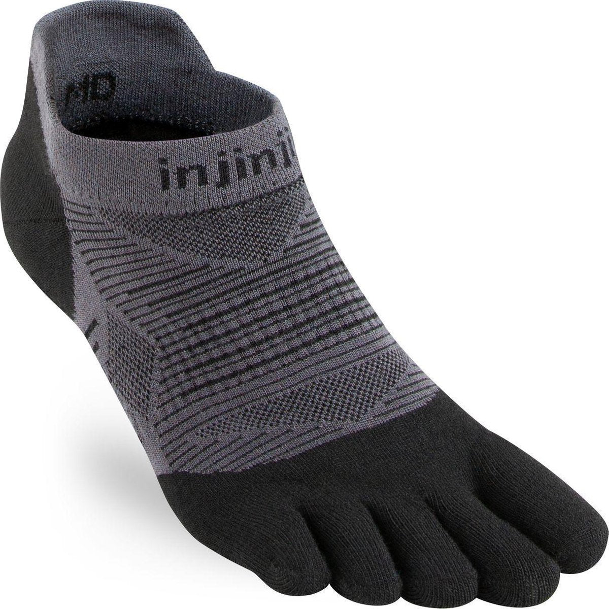 Injinji Run Light No-Show Coolmax Teensok 261110 - Meerkleurig black Unisex - S=37-40
