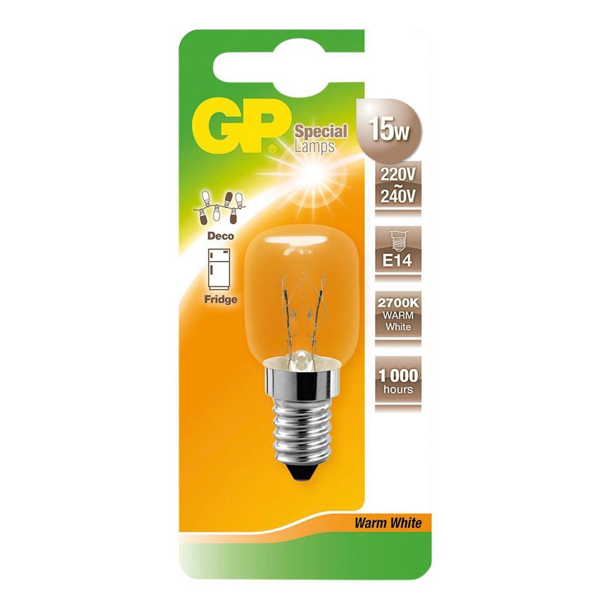 koelkastlamp E14 15W 80Lm
