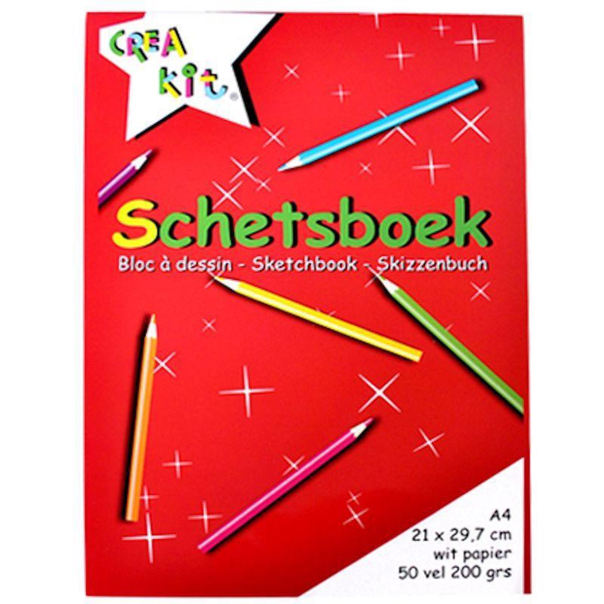 Schetsblok Junior A4 Papier Wit 50 Vellen