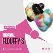Tropical Flouffy slipper Maat 40
