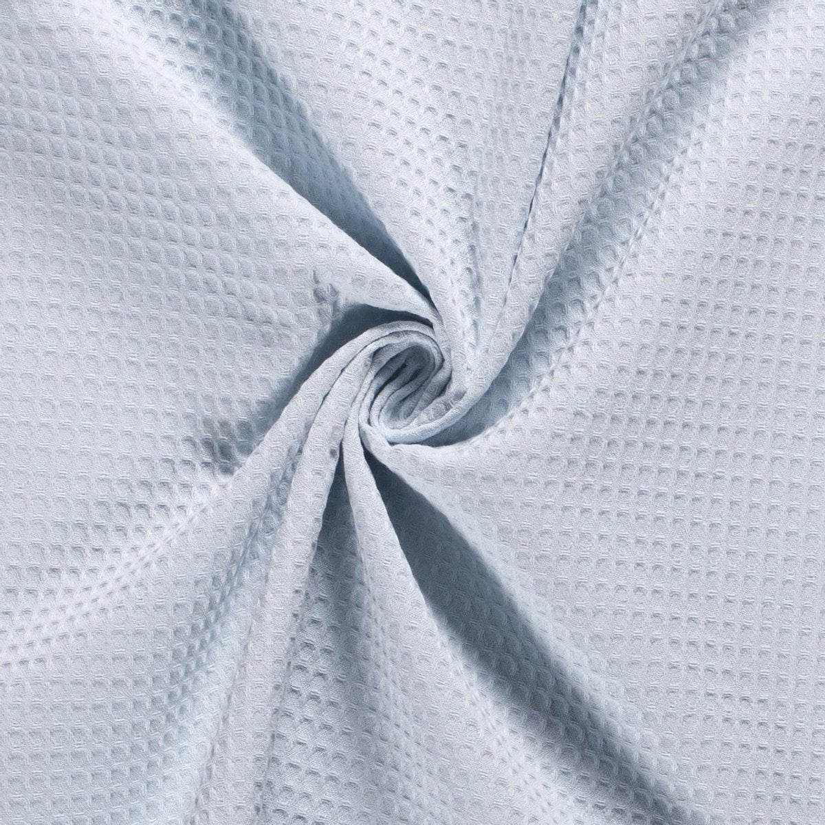 Glim® Wafel stof - Wafelkatoen - Badstof - 100% katoen - Wafeldoek - 100x147cm - Stof per meter - Babyblauw