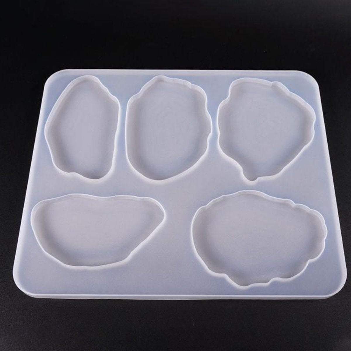 Epoxy onderzetters - 5 stuks - Epoxy onderzetters maken set - Epoxy - Epoxy mallen - Siliconen mallen voor epoxy - Resin art
