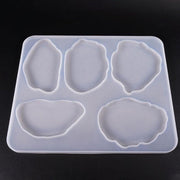 Epoxy onderzetters - 5 stuks - Epoxy onderzetters maken set - Epoxy - Epoxy mallen - Siliconen mallen voor epoxy - Resin art