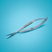 Beautytools INOX Precisie Veerschaar/ Irisschaar met Gebogen Bek/ Zelfopend Schaartje Voor Detailwerk- Spitse punt- (NS-0874)