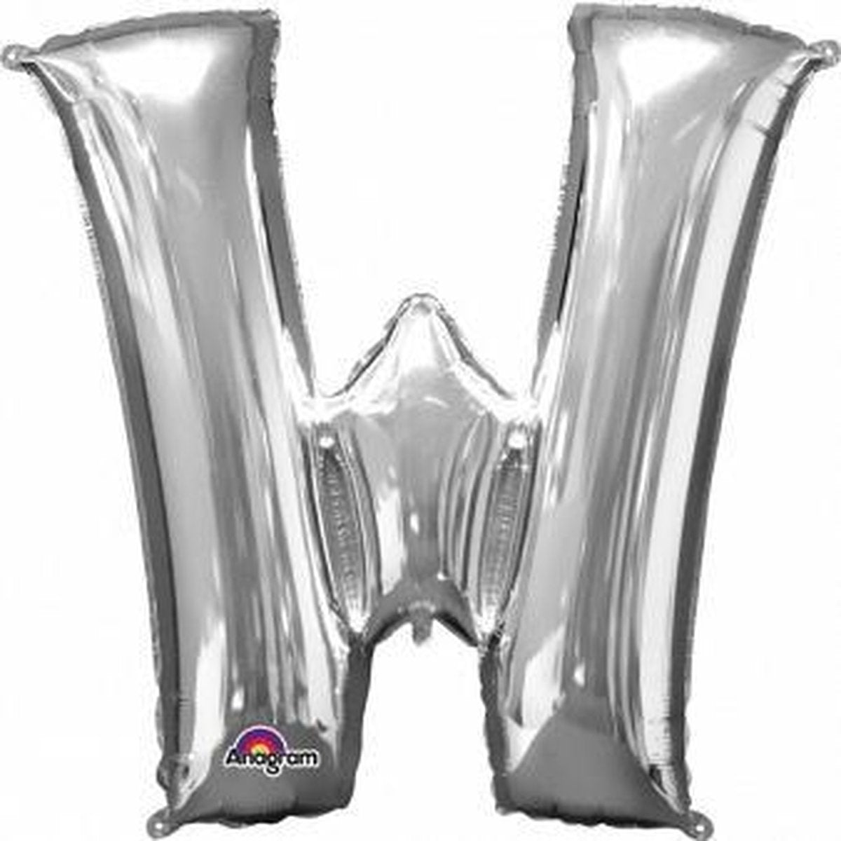 Letter W ballon zilver 86 cm