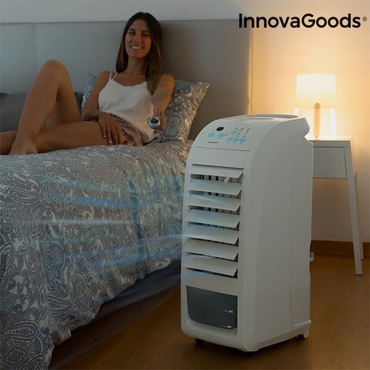 Innovagoods Draagbare ventilator - Airconditioner - Ventilator - Ventilator staand - Ventilatoren - Vloerventilator - Luchtkoeler - Draagbare airconditioner - Mobiele airco - Aircooler - Airconditioning