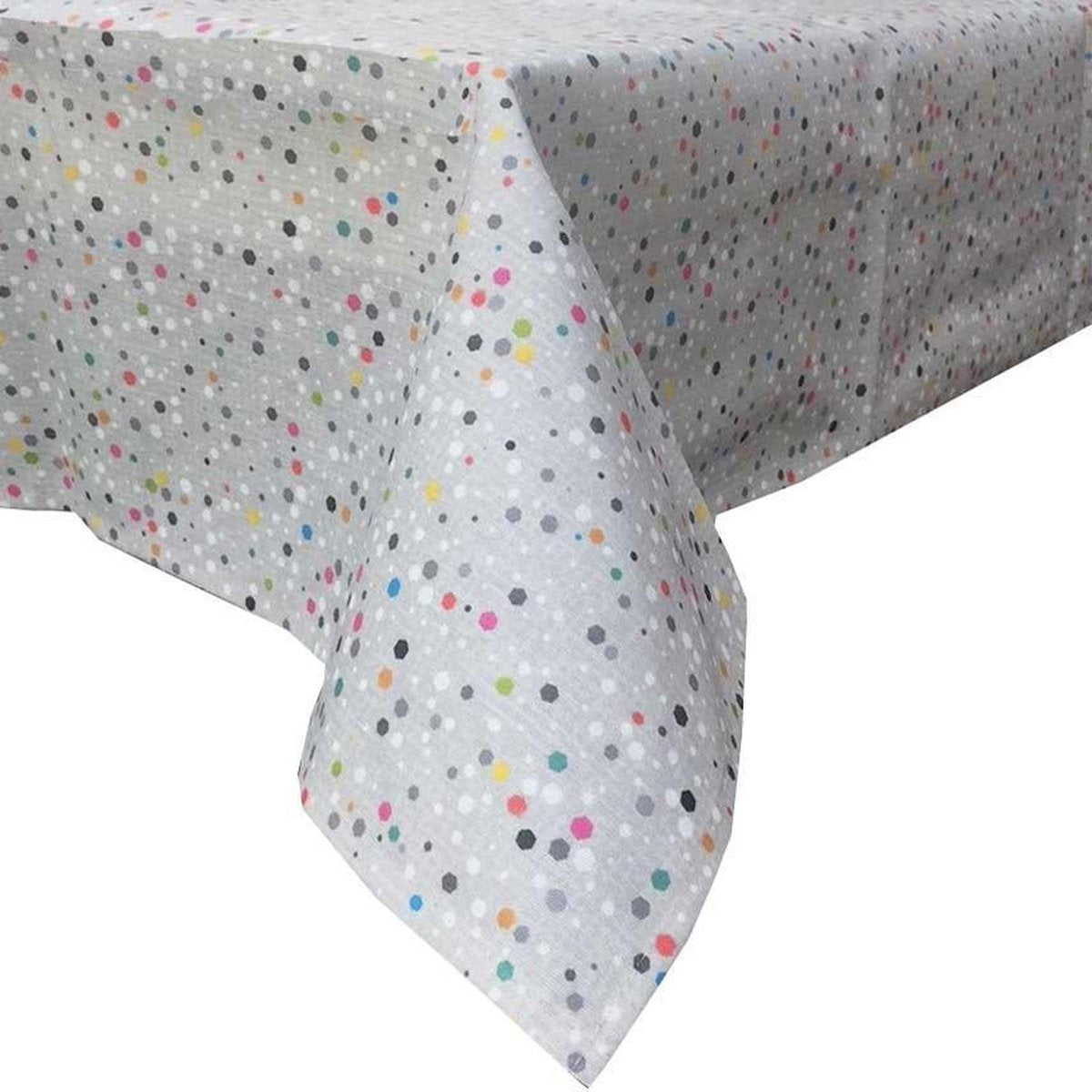 MixMamas Tafelkleed Gecoat Stippen Granito - 140 x 250 cm - Multicolor