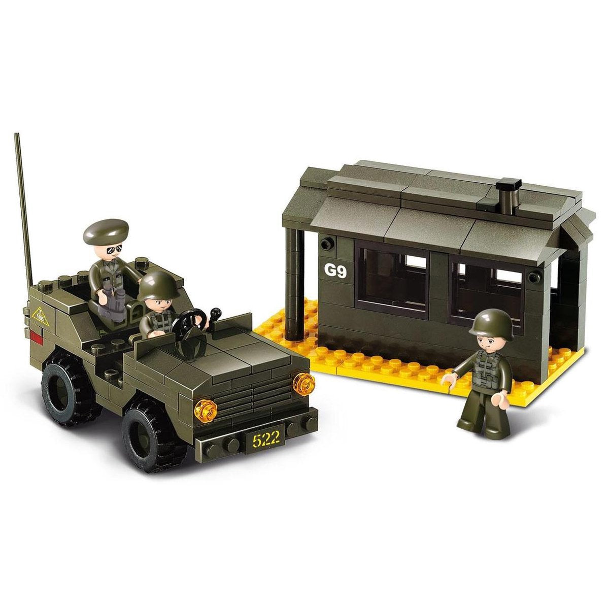 Landmacht wachthuis en Jeep M38-B6100