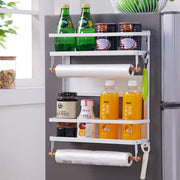 TDR - Multifunctioneel Ophangbaar Keukenrek of badrek- multifunctioneel organiser - 3 lagen Magnetisch - Wit