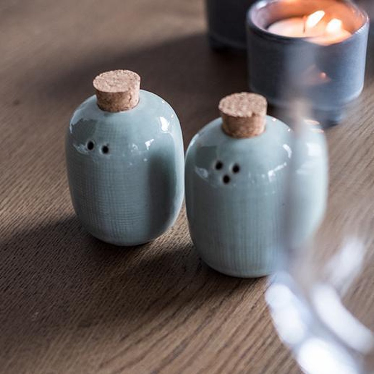 OSKAR TOMAZ zout & peper set - mintgroengroen