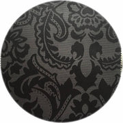 MixMamas Rond Tafelkleed Gecoat Jacquard - Ø 180 cm -Barok - Zwart