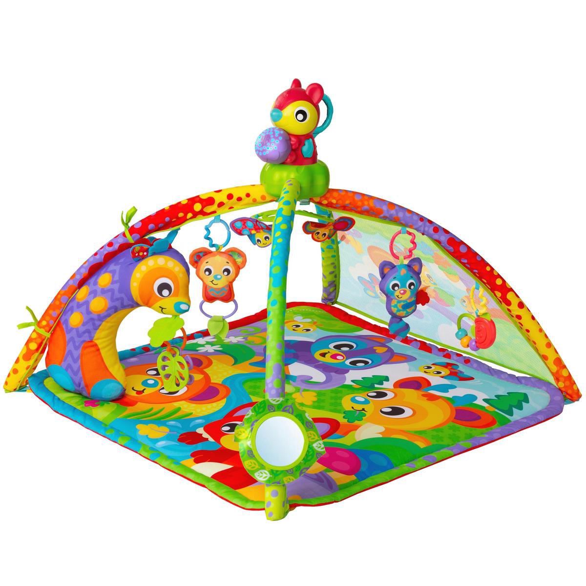 Playgro 3 in 1 Muziek & Projector Speelkleed Bosdieren