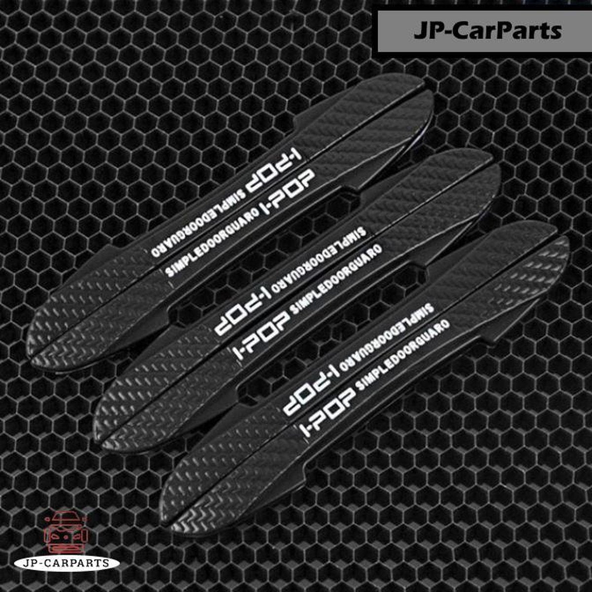 Autodeur en -spiegel Bumper Strips - Stoot strips - Bescherm je Deuren en Spiegels tegen Krassen en Stoten - 6 stuks - Rubber - Zwart