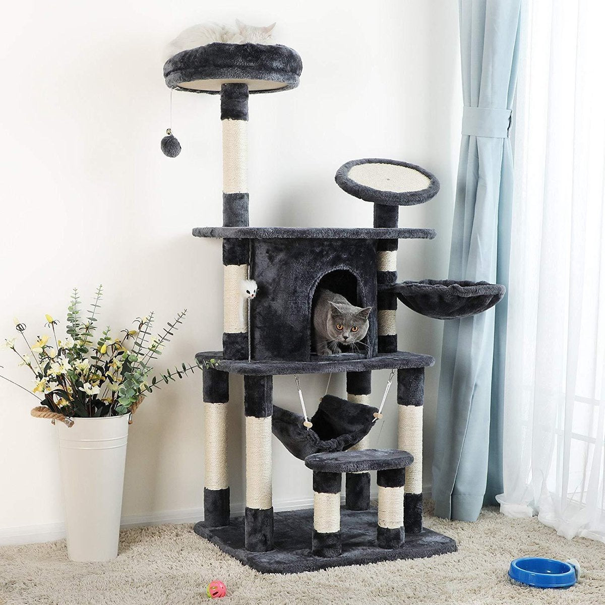 Nancy's XL Luxe Katten Krabpaal - Hangmat - Ligplaatsen - Katten Klim - Krabpalen