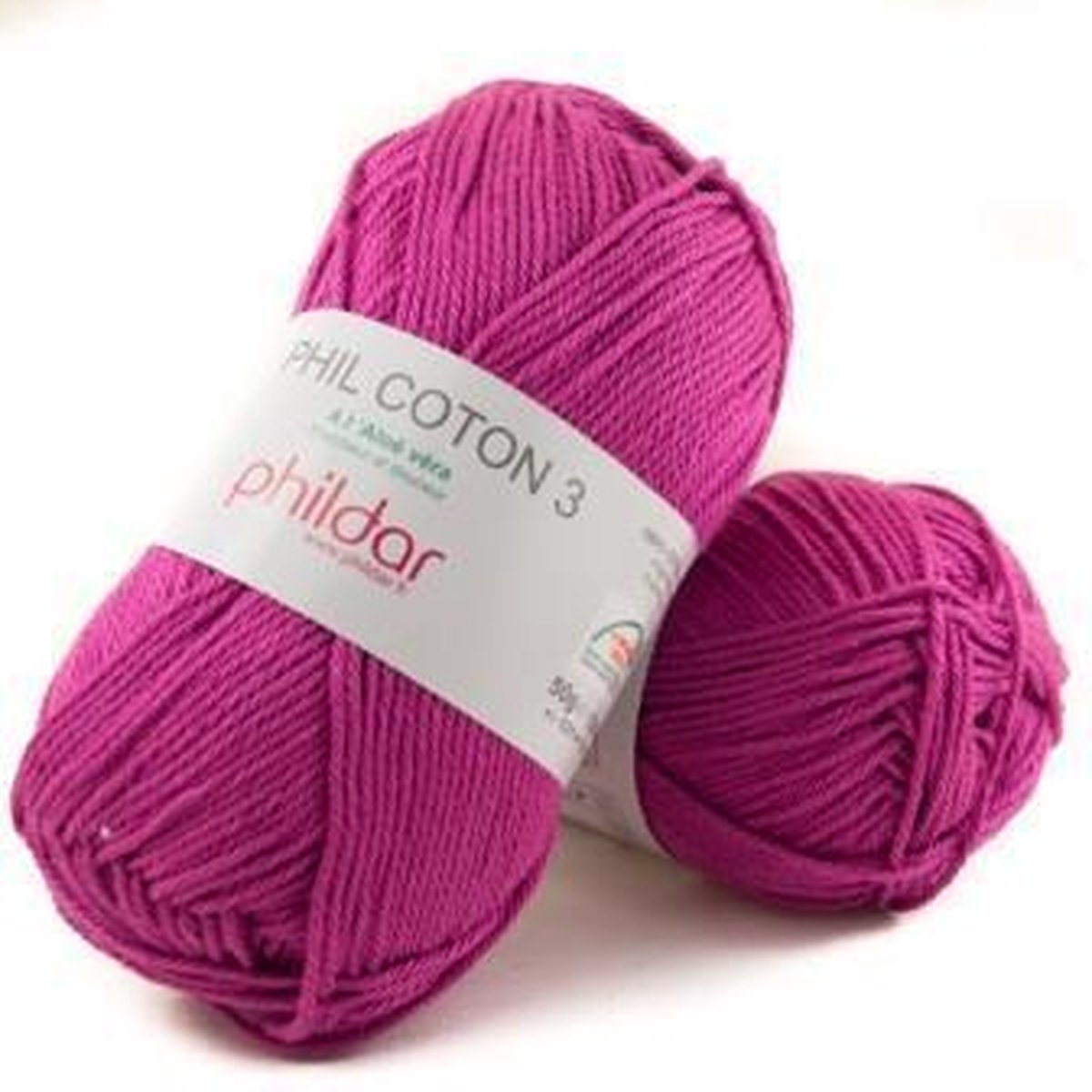 Phildar Phil Coton 3 magenta 10 x 50 gram