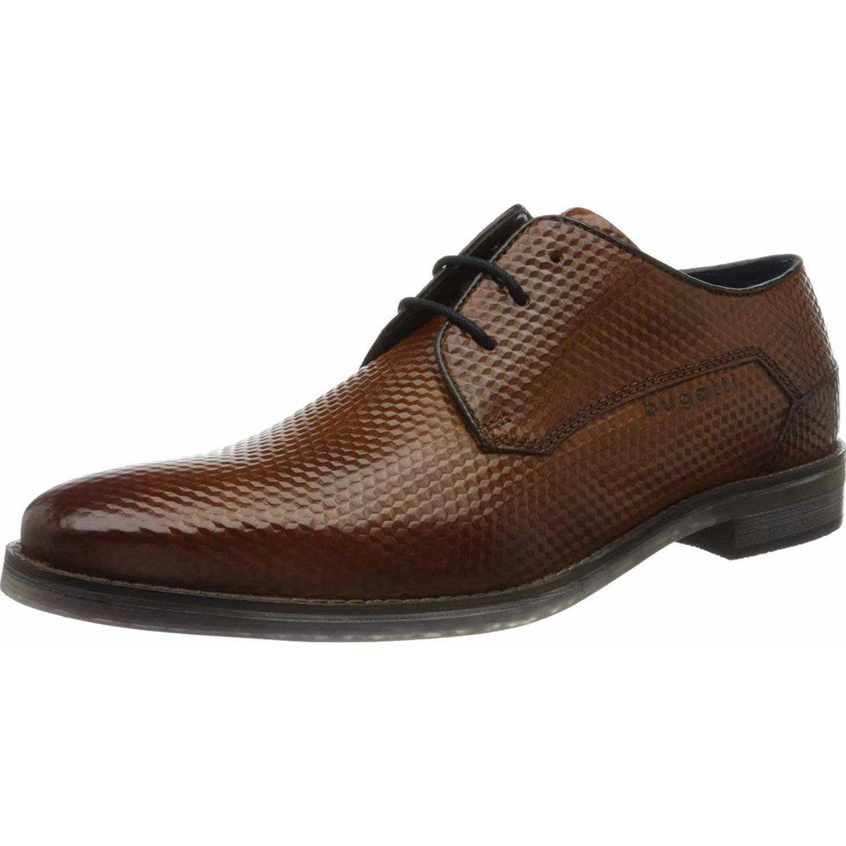 Bugatti heren veterschoen - Cognac - Maat 42