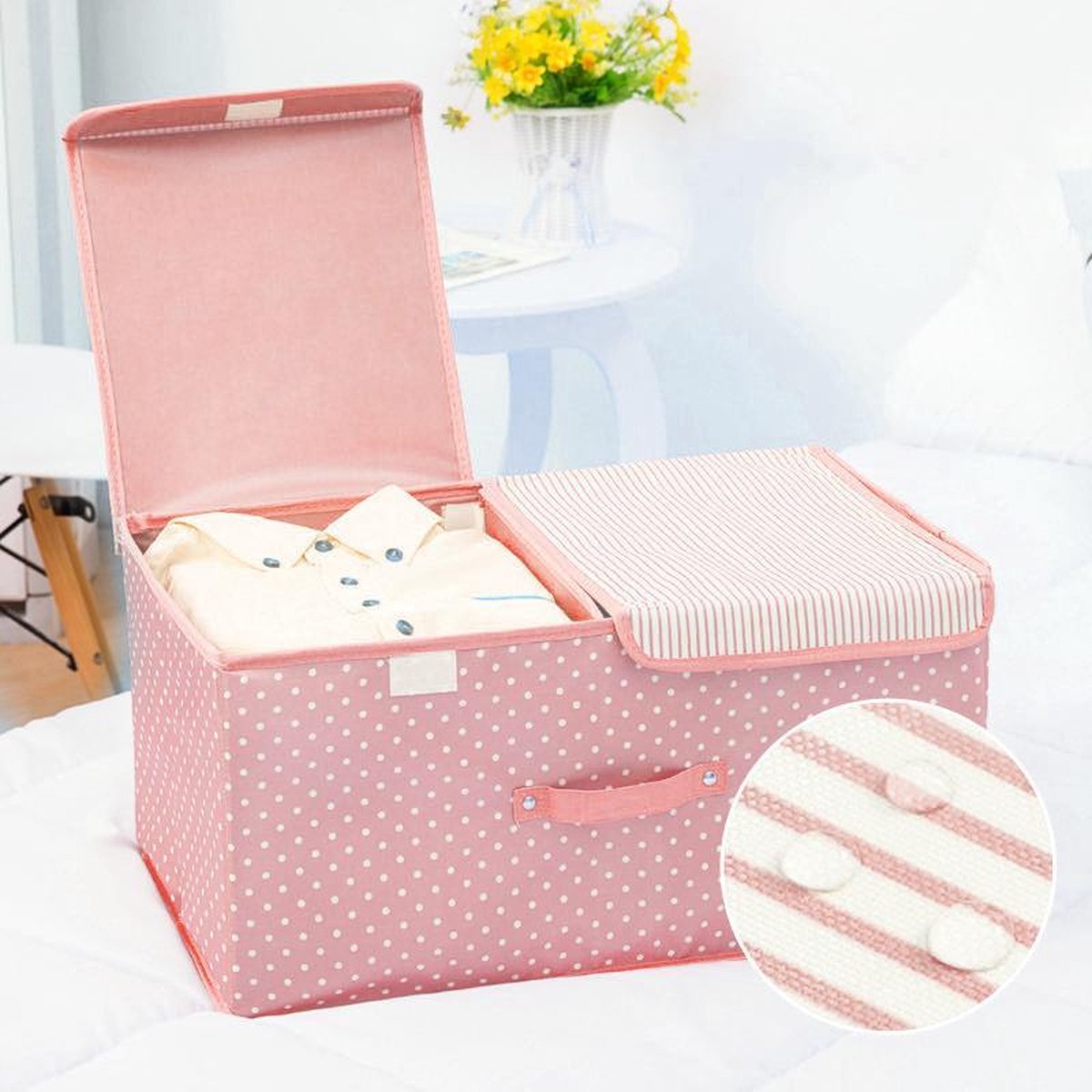 TDR - Opbergtas voor kleding -  50x30x25cm - lichtroze