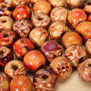 90 a 100 stuks Houten kralen met motief 8 mm