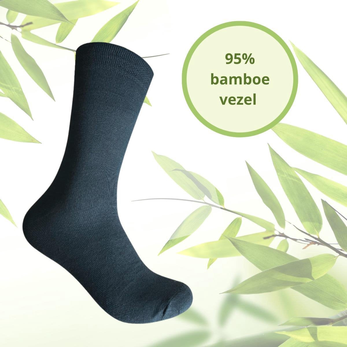 green-goose® Bamboe Sokken | 4 Paar | Maat 39 - 42 | Zwart | Duurzaam en Comfortabel | 95% Bamboe