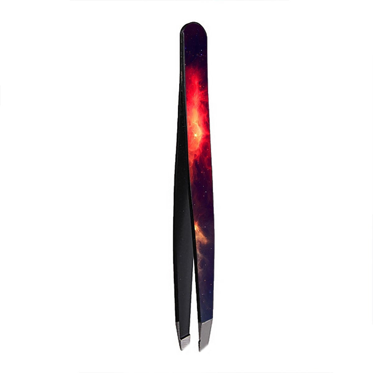 Beautytools Professional Slant Line Epileer Pincet/ Tweezer Voor Wenkbrauwen: Galaxy Fire - Schuine Punt - (BT-1901)