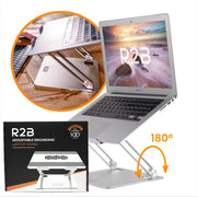 R2B Laptop standaard verstelbaar en opvouwbaar - Geschikt voor laptops en tablets - 10 t/m 17 inch