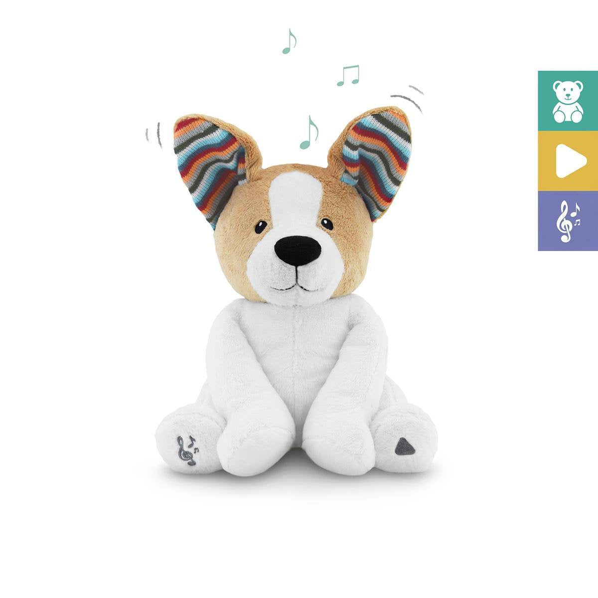 Zazu Danny de hond kiekeboe knuffel Wit