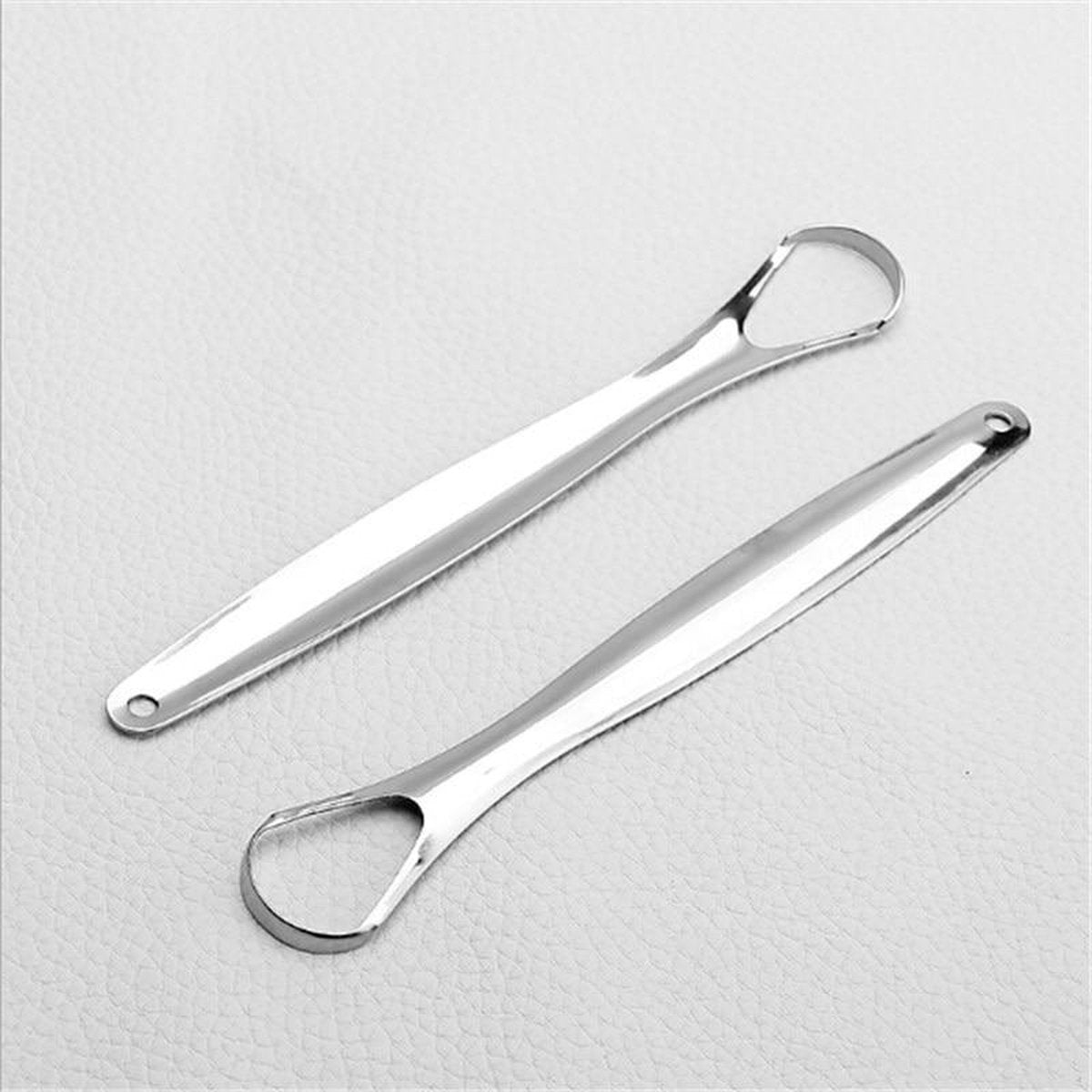 Medicca - Tong Schraper - Tongue Scraper - Tongreiniger - Tongschraper - Frisse Adem - Schone Mond - Frisse Adem - Zilver