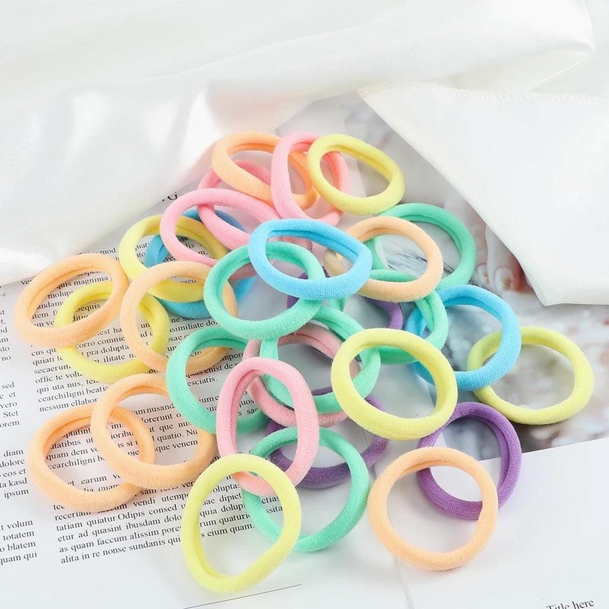 Elastiekjes - 25 stuks - Gekleurde Haar Elastieken - Pastel - Meisjes - elastisch - hoge kwaliteit haarelastiekjes