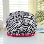 Afabs® XL Extra grote Douchemuts / Shower cap / Douchekapje / Douchecap voor vol haar / krullen / afro - Zwart witte zebra