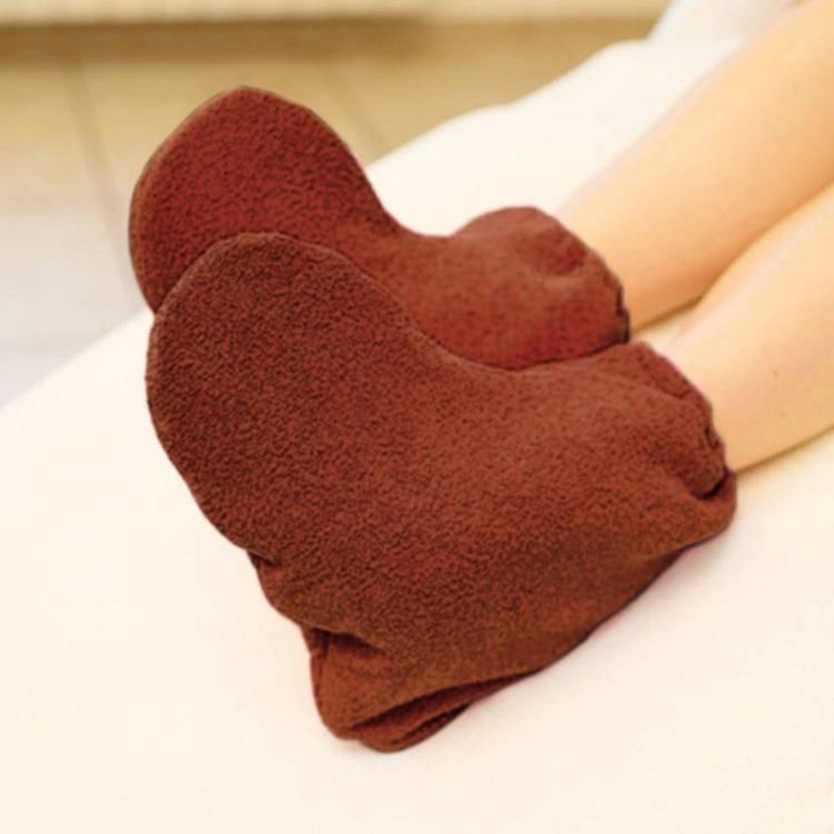 Mega Beauty Shop® Badstof sokken Schoonheidsspecialiste Bruin - badstof