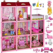 Fantastisch Poppenhuis - Poppenhuis Villa - Speelgoed poppen - Speelgoed - Doll House - Poppenhuis met pop - Inclusief Meubels