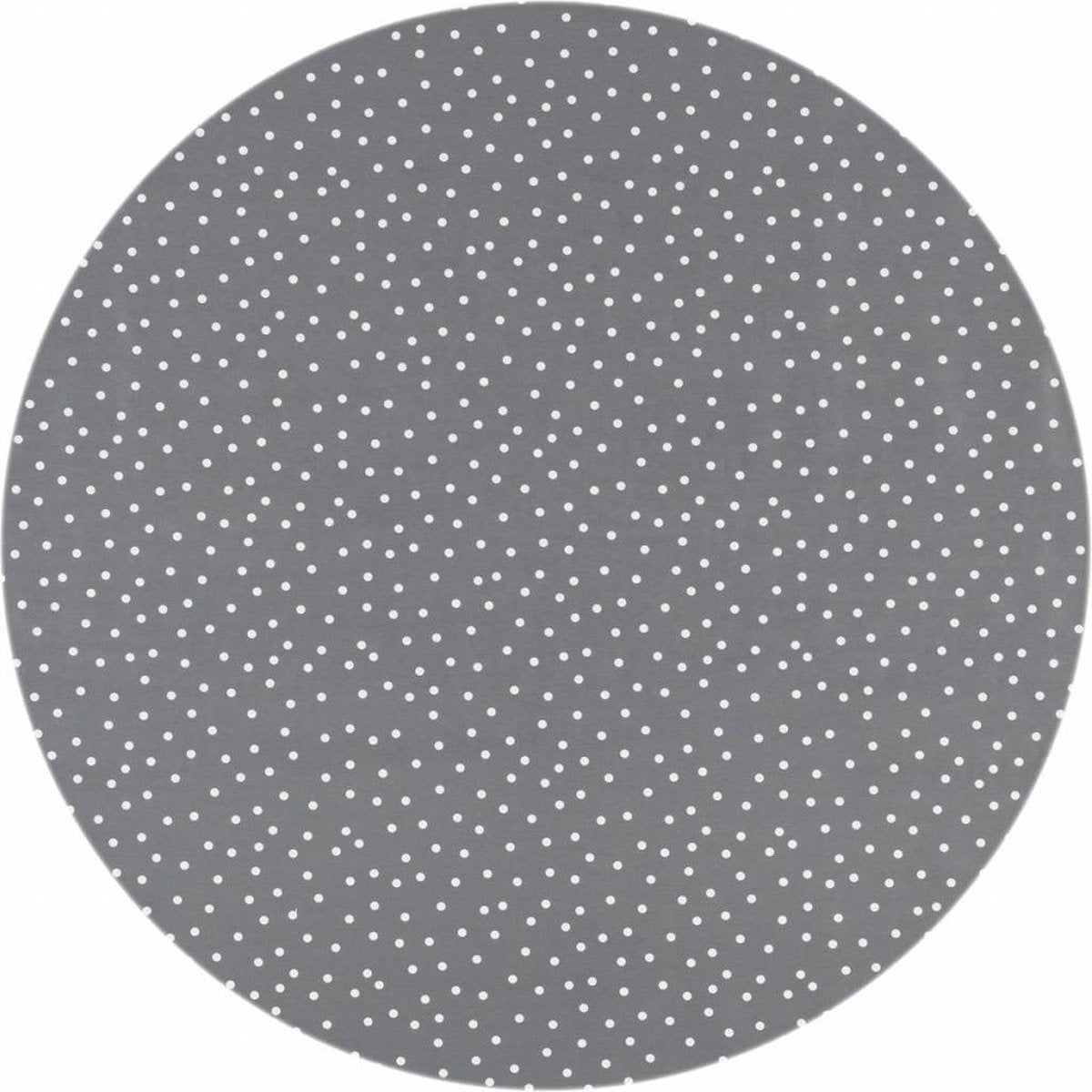 MixMamas Tafelzeil Rond - Ø 140 cm - Stipjes - Grijs/Wit