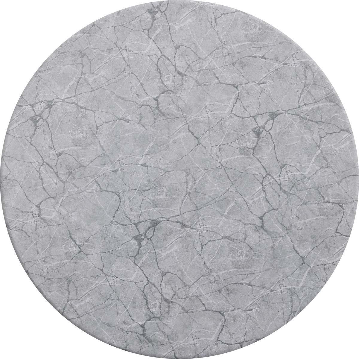 MixMamas Rond Tafelzeil - Ø 140 cm - Marmer - lichtgrijs