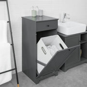 Simpletrade - Linnenkast - Waszak - Wasmand - Grijs - 40 x 90 x 38 cm