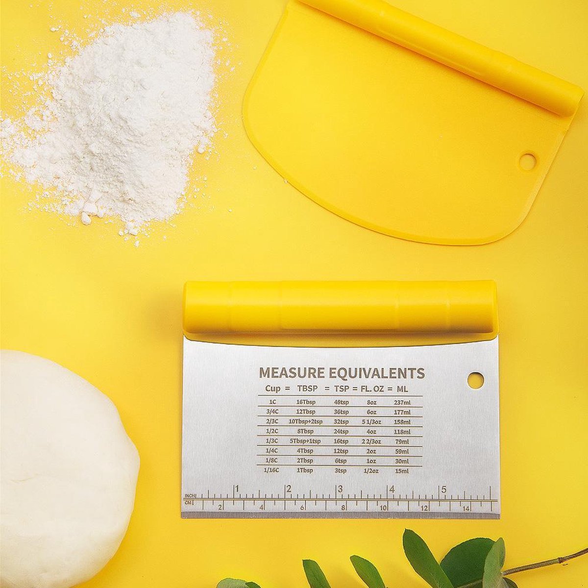 BOTC 2 In 1 Deegsteker Set - Deeg Schraper Met Schaal Siliconen Kom Schrapers Brood