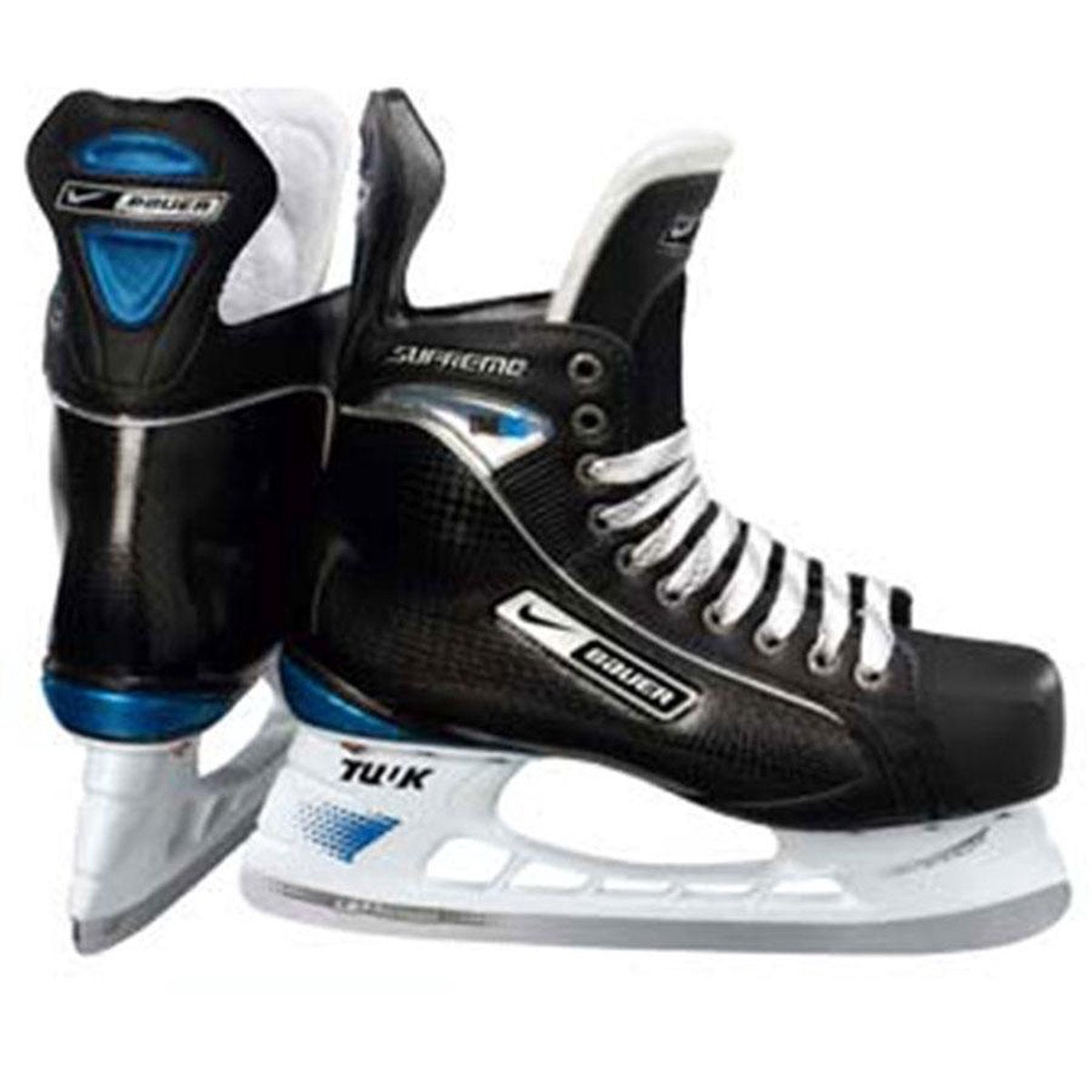 Bauer Supreme One 95 Ijschockeyschaats - Schaatsen - Heren - Maat 48 - Zwart/Grijs/Blauw
