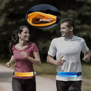 LED Running Belt | Wit |Waterproof | hardloop gordel | hardloop riem| hardloop verlichting|hardloop heupband | running belt| sport heuptasje | hardloop heuptas met LED | Jogging| hardlopen| fitness| Verstelbaar met oplaadbare USB kabel