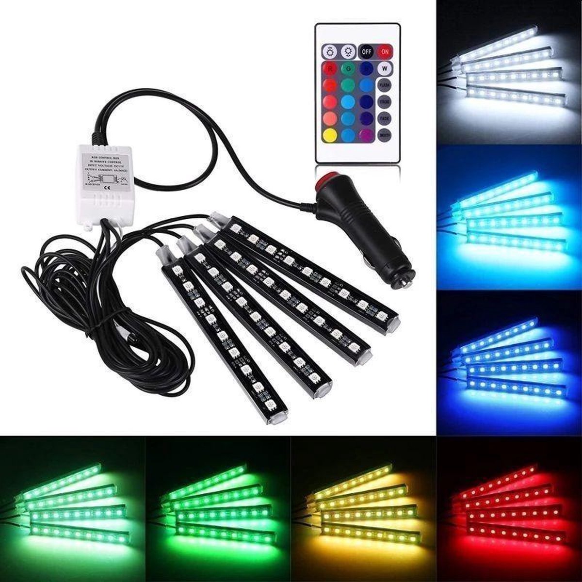 RGB verlichtingsset - auto interieur - Waterdicht